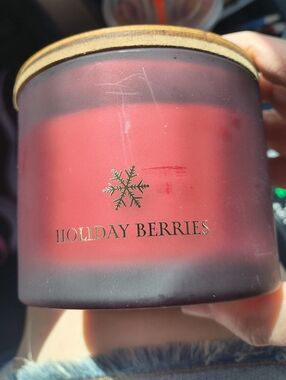 Holiday Berries Scented Candle - Red By Aldi